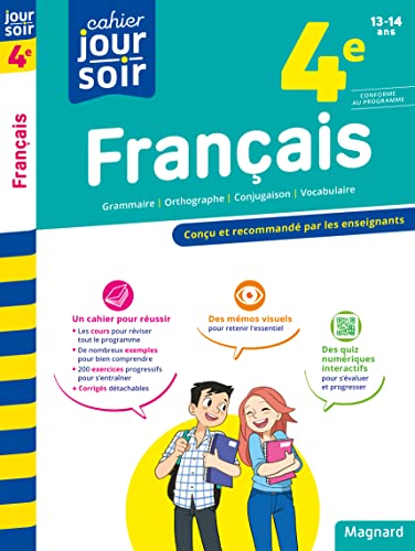 Français 4e - Cahier Jour Soir: Conçu et recommandé par les enseignants