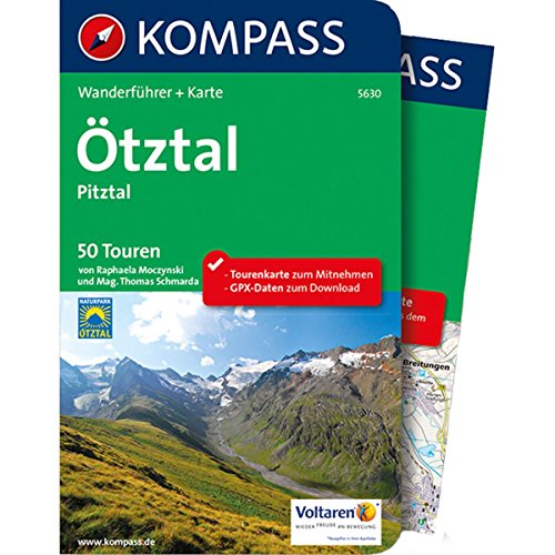 KOMPASS Wanderführer Ötztal, Pitztal: Wanderführer mit Extra-Tourenkarte 1:50.000, 60 Touren, GPX-Daten zum Download