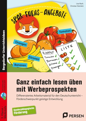 Ganz einfach lesen üben mit Werbeprospekten: Differenziertes Arbeitsmaterial für den Deutschunterricht - Förderschwerpunkt geistige Entwicklung (5. bis 10. Klasse) von Persen Verlag i.d. AAP