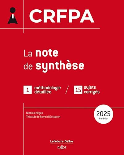 CRFPA 2025 - La note de synthèse - 37 fiches de révision, 8 annales corrigées von DALLOZ