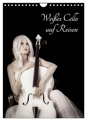 Weißes Cello auf Reisen (Wandkalender 2024 DIN A4 hoch), CALVENDO Monatskalender von CALVENDO