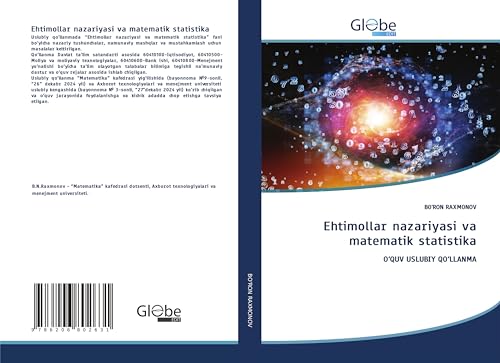 Ehtimollar nazariyasi va matematik statistika: O'QUV USLUBIY QO'LLANMA Ehtimollar nazariyasi va matematik statistika: O'QUV USLUBIY QO'LLANMA von GlobeEdit