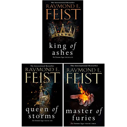 Raymond E Feist The Firemane Saga 3 Books Collection Set (King of Ashes, Queen of Storms, [Hardcover] Master of Furies)