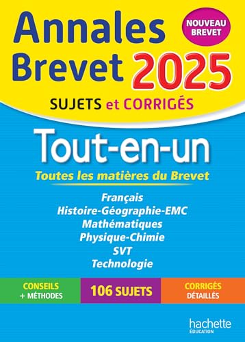 Annales BREVET 2025 - Tout-en-un 3e (Toutes les matières) - sujets et corrigés: Toutes les matières du nouveau Brevet von HACHETTE EDUC