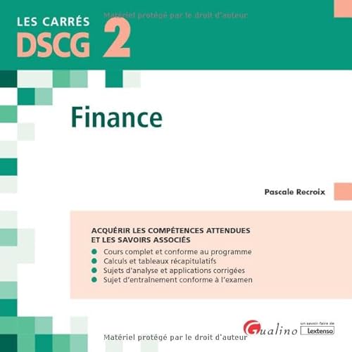 DSCG 2 - Finance: Cours et applications corrigées von GUALINO