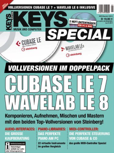 KEYS Special 1/2015 Cubase LE 7 + Wavelab LE 8 Vollversionen von PPVMEDIEN GmbH