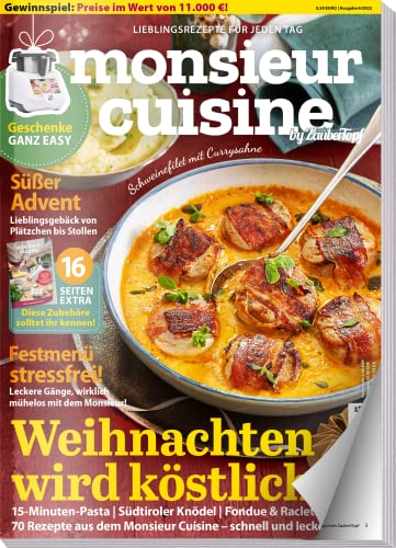 Monsieur Cuisine by mein Zaubertopf 06/22 - Monsieur Cusine SMART im TEST - 70 Rezepte für Weihnachten - Geschenke - Advent - Plätzchen und Stollen Monsieur Cuisine by mein Zaubertopf 06/22 - Monsieur Cusine SMART im TEST - 70 Rezepte für Weihnachten - Geschenke - Advent - Plätzchen und Stollen