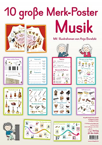 10 große Merk-Poster Musik von Verlag An Der Ruhr