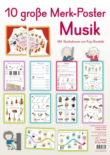 10 große Merk-Poster Musik von Verlag An Der Ruhr