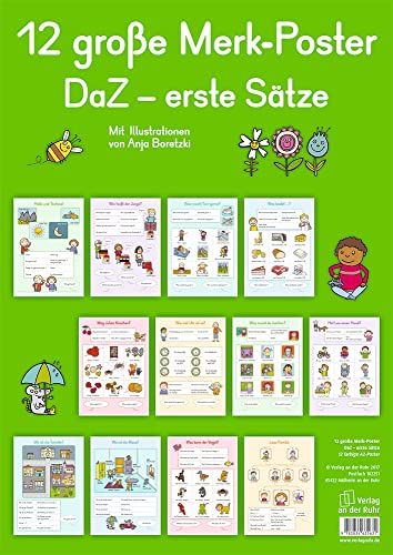 12 große Merk-Poster DaZ – erste Sätze 12 große Merk-Poster DaZ – erste Sätze