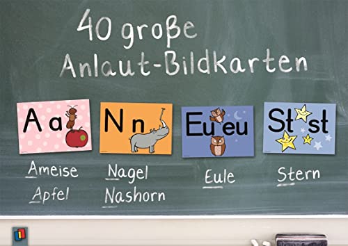 40 große Anlaut-Bildkarten: für Kita und Grundschule