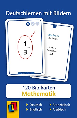 Mathematik: 120 Bildkarten auf Deutsch, Englisch, Französisch und Arabisch (Deutschlernen mit Bildern)