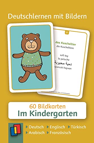 Im Kindergarten - 60 Bildkarten: Deutsch, Englisch, Türkisch, Arabisch, Französisch (Deutschlernen mit Bildern) von Verlag An Der Ruhr