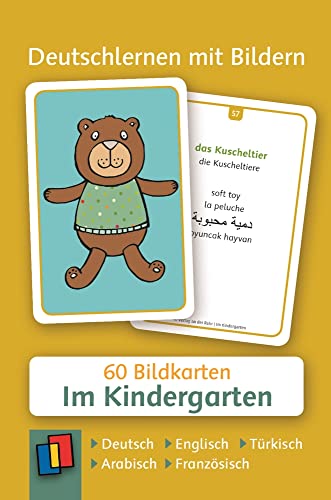 Im Kindergarten - 60 Bildkarten: Deutsch, Englisch, Türkisch, Arabisch, Französisch (Deutschlernen mit Bildern) von Verlag An Der Ruhr
