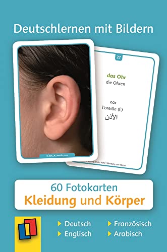 Kleidung und Körper: 60 Fotokarten auf Deutsch, Englisch, Französisch und Arabisch (Deutschlernen mit Bildern)