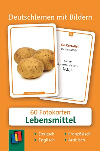 Lebensmittel: 60 Fotokarten auf Deutsch, Englisch, Französisch und Arabisch (Deutschlernen mit Bildern) von Verlag An Der Ruhr