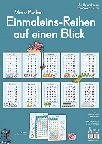 Einmaleins-Reihen auf einen Blick: Klasse 2-4 (Merk-Poster) von Verlag An Der Ruhr