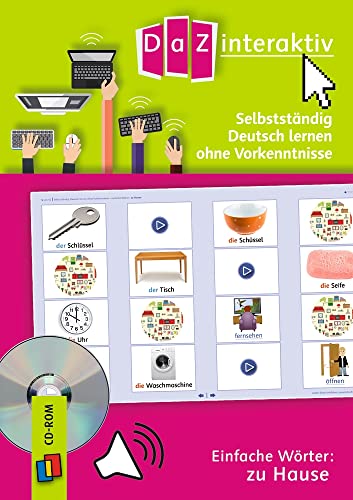 Selbstständig Deutsch lernen ohne Vorkenntnisse – einfache Wörter: zu Hause – Pro-Lizenz: (Einzellizenz) (DaZ interaktiv) von Verlag an der Ruhr