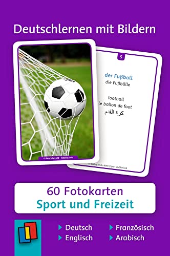 Sport und Freizeit: 60 Fotokarten auf Deutsch, Englisch, Französisch und Arabisch (Deutschlernen mit Bildern)