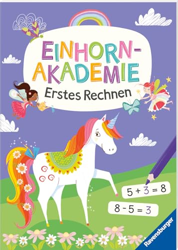 Ravensburger Einhorn Akademie Erstes Rechnen - Rätselbuch ab 6 Jahre, Rechnen lernen, Einhorn Buch Ravensburger Einhorn Akademie Erstes Rechnen - Rätselbuch ab 6 Jahre, Rechnen lernen, Einhorn Buch