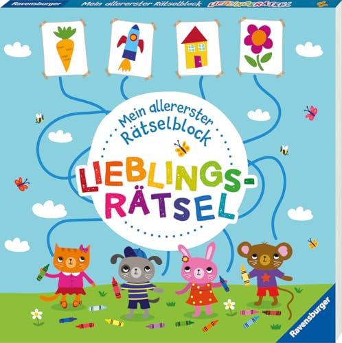 Ravensburger Mein allererster Rätselblock - Lieblingsrätsel - Rätselblock für Kinder ab 3 Jahren