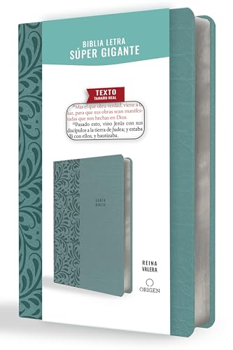 Biblia Reina Valera letra súper gigante, símil piel aguamarina / Spanish Bible R eina Valera Super Giant Print, Aquamarine Leathersoft: Biblia Reina ... Super Giant Print, Leathersoft, Aquamarine von Origen