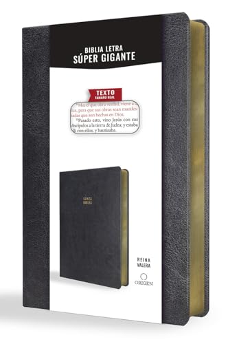 Biblia Reina Valera letra súper gigante, símil piel negro / Spanish Bible Reina Valera Super Giant Print, Black Leathersoft: Biblia Reina Valera 1909, ... 1909, Super Giant Print, Leathersoft, Black Biblia Reina Valera letra súper gigante, símil piel negro / Spanish Bible Reina Valera Super Giant Print, Black Leathersoft: Biblia Reina Valera 1909, ... 1909, Super Giant Print, Leathersoft, Black von Origen
