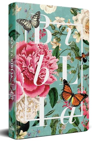 Biblia RVR 1960 letra grande tamaño manual, tapa dura Jardin de flores / Spanish Bible RVR 1960 Handy Size Large Print Hardcover Garden of Flowers: Biblia RV60 Nombres De Dios Flores Boquet Aqua von ORIGEN