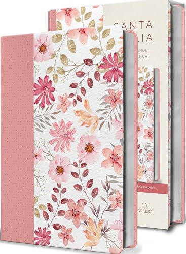 Biblia Reina Valera 1960 letra grande. Piel rosada con flores, tamaño manual / S panish Bible RVR 1960 Large Print. Imitation Pink Leather With ... ribbon marker, and images of the Holy Land Biblia Reina Valera 1960 letra grande. Piel rosada con flores, tamaño manual / S panish Bible RVR 1960 Large Print. Imitation Pink Leather With ... ribbon marker, and images of the Holy Land von ORIGEN