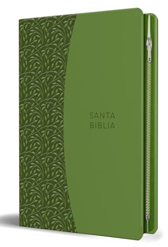 Biblia Reina Valera 1960 Tamaño grande, letra grande piel verde con cremallera / Spanish Holy Bible RVR 1960. Large Size, Large Print Green Leather with Zipp von Origen