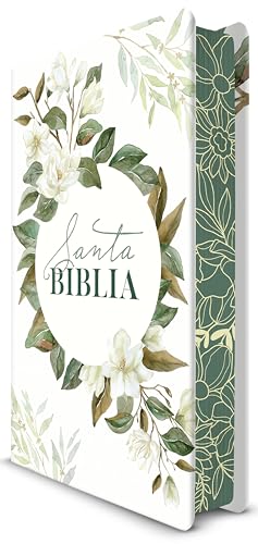 Biblia Rvr 1960 Letra Grande Tamaño Manual, Tapa Dura Con Flores Blancas Y Cantos Pintados / Spanish Bible Rvr 1960 Handy Size White Flowers Sprayed Edges von Origen