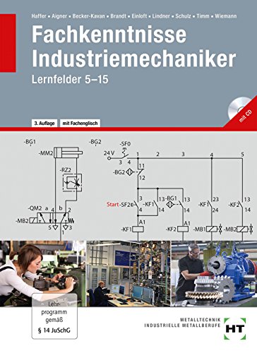 Fachkenntnisse Industriemechaniker mit CD: Lernfelder 5-15: Lernfelder 5-15 - Zusammenfassung der Fachkenntnisse 1 (HT 3013) und Fachkenntnisse 2 (HT 3015). Mit Fachenglisch