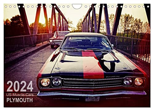 US-Muscle-Cars - Plymouth (Wandkalender 2024 DIN A4 quer), CALVENDO Monatskalender