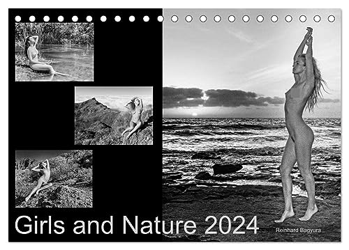 Girls and Nature (Tischkalender 2024 DIN A5 quer), CALVENDO Monatskalender von CALVENDO