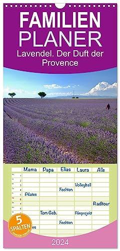 Familienplaner 2024 - Lavendel. Der Duft der Provence mit 5 Spalten (Wandkalender, 21 cm x 45 cm) CALVENDO