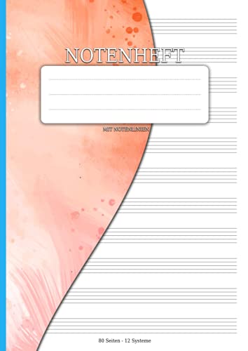 Notenheft mit Notenlinien: Din A4 Lineatur 14 Mit 12 Systeme Für Musiker, Schüler, Komponisten - Notenlinienheft Ist Ideal Zum Lernen Und Aufschreiben ... Keyboardern, Organisten Und Musikern Notenheft mit Notenlinien: Din A4 Lineatur 14 Mit 12 Systeme Für Musiker, Schüler, Komponisten - Notenlinienheft Ist Ideal Zum Lernen Und Aufschreiben ... Keyboardern, Organisten Und Musikern