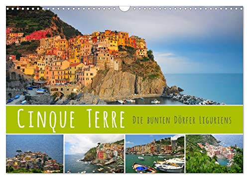 Cinque Terre - die bunten Dörfer Liguriens (Wandkalender 2024 DIN A3 quer), CALVENDO Monatskalender von CALVENDO