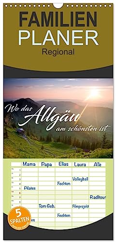 Familienplaner 2025 - Wo das Allgäu am schönsten ist mit 5 Spalten (Wandkalender, 21 cm x 45 cm), CALVENDO