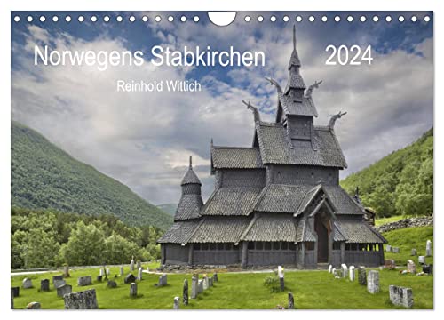 Norwegens Stabkirchen (Wandkalender 2024 DIN A4 quer), CALVENDO Monatskalender von CALVENDO
