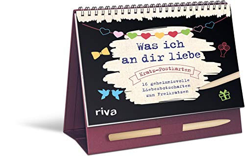 Was ich an dir liebe – Postkarten: 16 geheimnisvolle Liebesbotschaften zum Freikratzen von riva Verlag