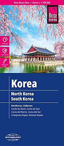 Reise Know-How Landkarte Korea, Nord und Süd (1:700.000): reiß- und wasserfest (world mapping project): Mit koreanischer Schrift. Höhenlinien und ... Strassennetz. Ausführlicher Ortsindex