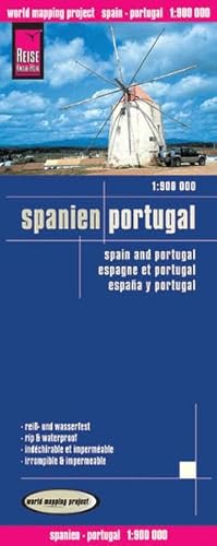 Spanien, Portugal (1:900.000): World Mapping Project. Reiß- und wasserfest