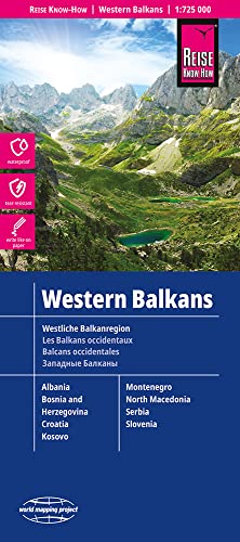 Reise Know-How Landkarte Westliche Balkanregion / Western Balkans (1:725.000): reiß- und wasserfest (world mapping project)