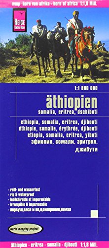 Reise Know-How Landkarte Äthiopien, Somalia, Eritrea, Dschibuti (1:1.800.000): world mapping project: Horn von Afrika. Exakte Höhenlinien, ... Straßennetz, Ortsindex. Reiß- u. wasserfest