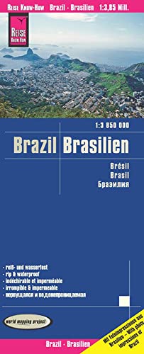 Reise Know-How Landkarte Brasilien / Brazil (1:3.850.000): reiß- und wasserfest (world mapping project)