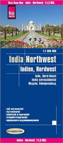 Reise Know-How Landkarte Indien, Nordwest / India, Northwest (1:1.300.000): reiß- und wasserfest (world mapping project)