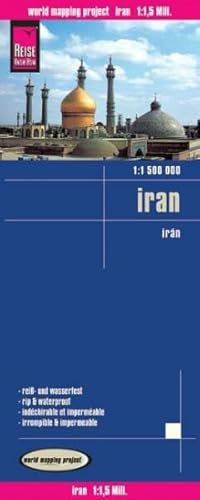 Reise Know-How Landkarte Iran (1:1 500 000): Kartenbild 2seitig, große Orte auch in persischer Schrift, Höhenlinien und Höhenschichten-Relief, ... ... ... reiß-und wasserfest (World Mapping Project)