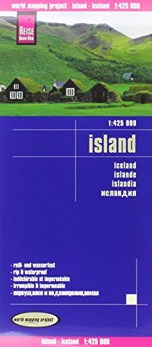 Reise Know-How Landkarte Island (1:425.000): world mapping project: Exakte Höhenlinien. Höhenschichten-Relief. GPS-tauglich durch Gradnetz. ... Reiß- und wasserfest (Iceland: REISE.1320)