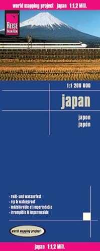 Reise Know-How Landkarte Japan (1:1.200.000): world mapping project: Mit japanischer Schrift. Höhenlinien und Höhenschichten-Relief, GPS-tauglich ... Straßennetz, Ortsindex. Reiß- u. wasserfest