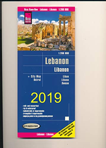 Reise Know-How Landkarte Libanon (1:200.000) mit Stadtplan Beirut: world mapping project: World Mapping Project. Plus city map Beirut. Reiß- u. wasserfest